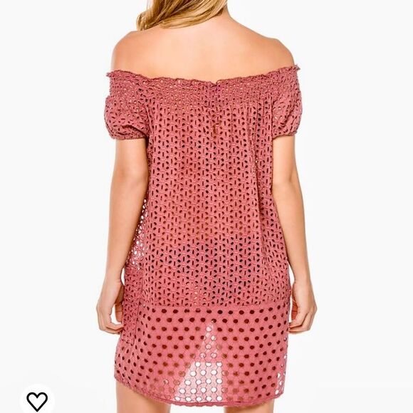Muche Et Muchette Juan Off The Shoulder Embroidered Eyelet Dress Swim Cover Up - Picture 5 of 9